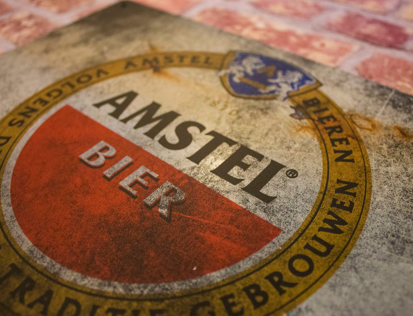 Amstel Beer Metal Sign