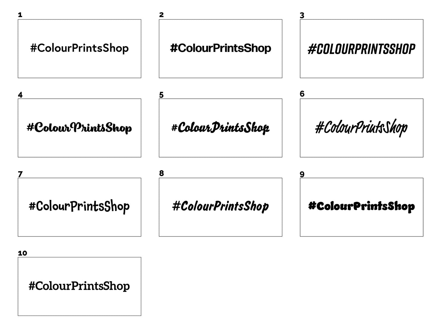 Customisable Hashtag Signs!