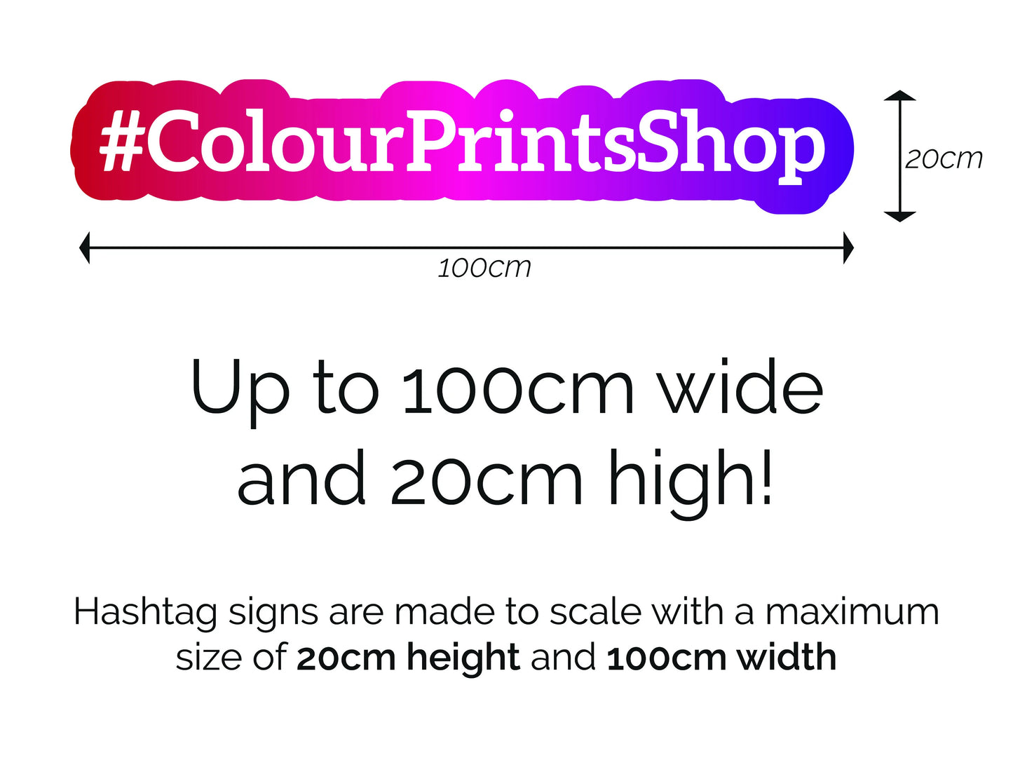 Customisable Hashtag Signs!