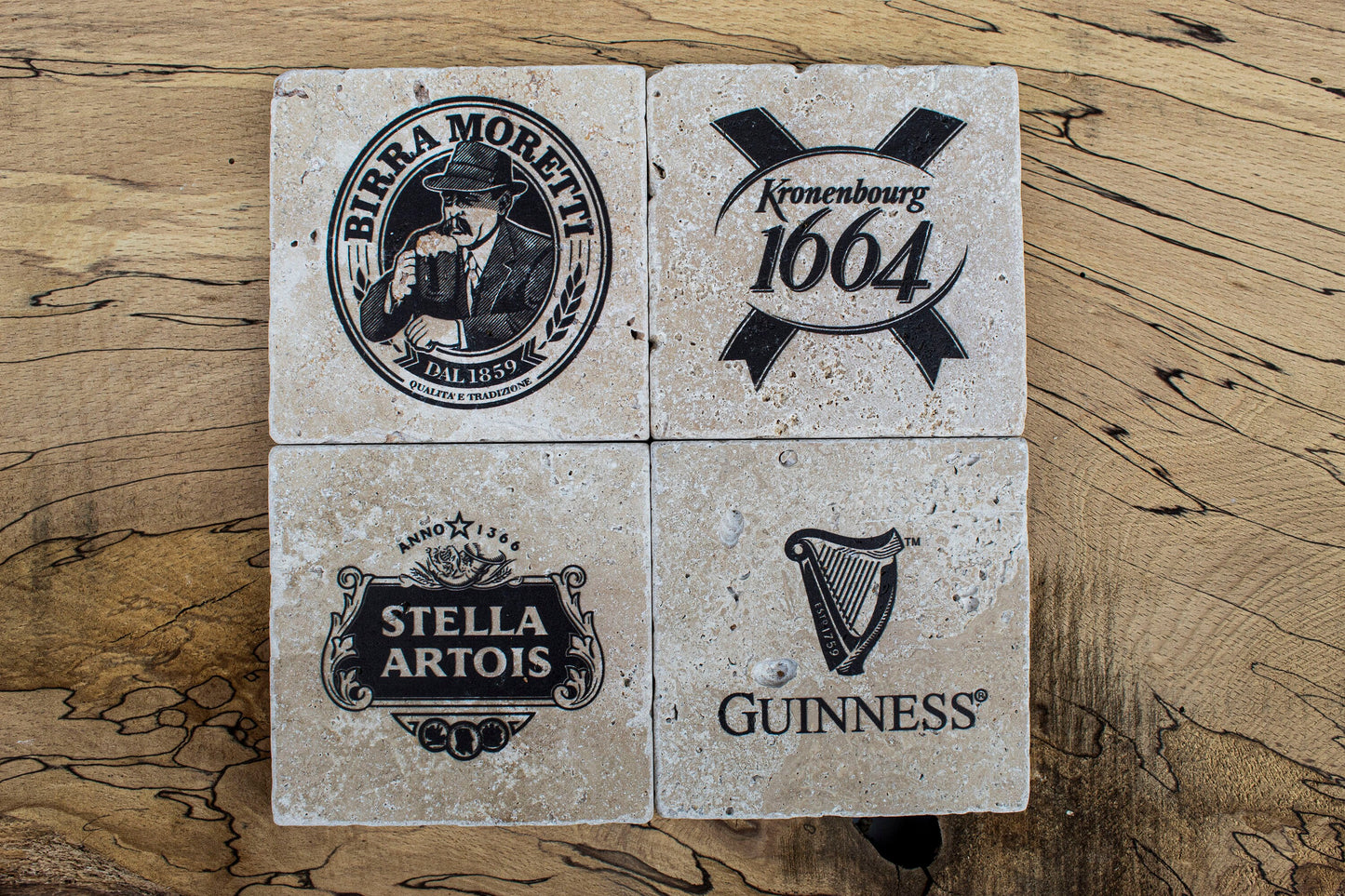 Stone Coasters: Beers Collection (Set Of 4)