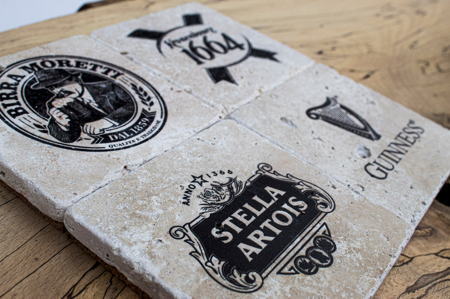 Stone Coasters: Beers Collection (Set Of 4)