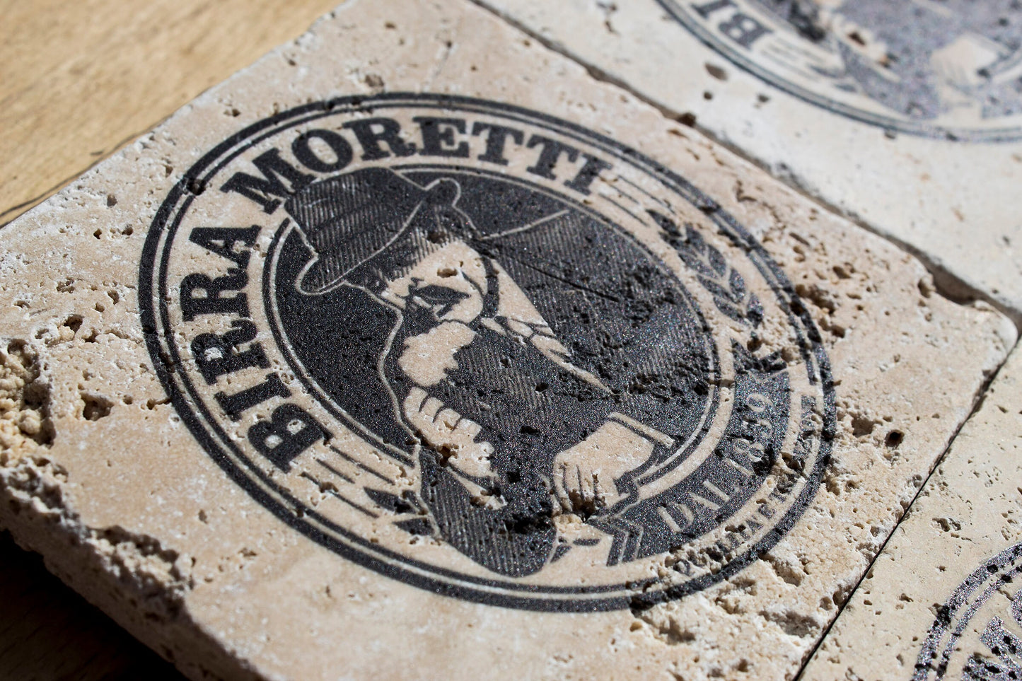 Stone Coasters: Birra Moretti Collection (Set Of 4)