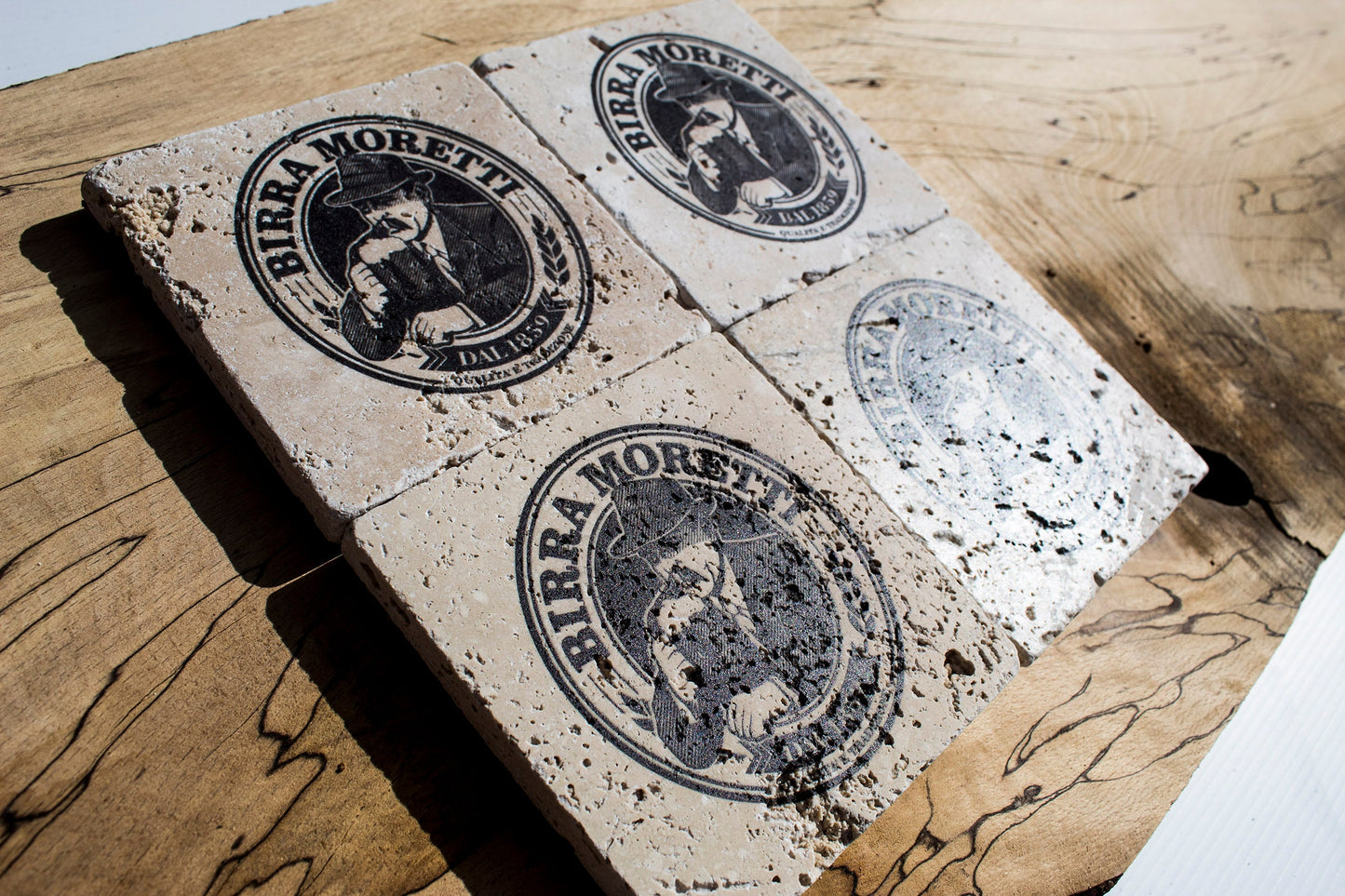 Stone Coasters: Birra Moretti Collection (Set Of 4)