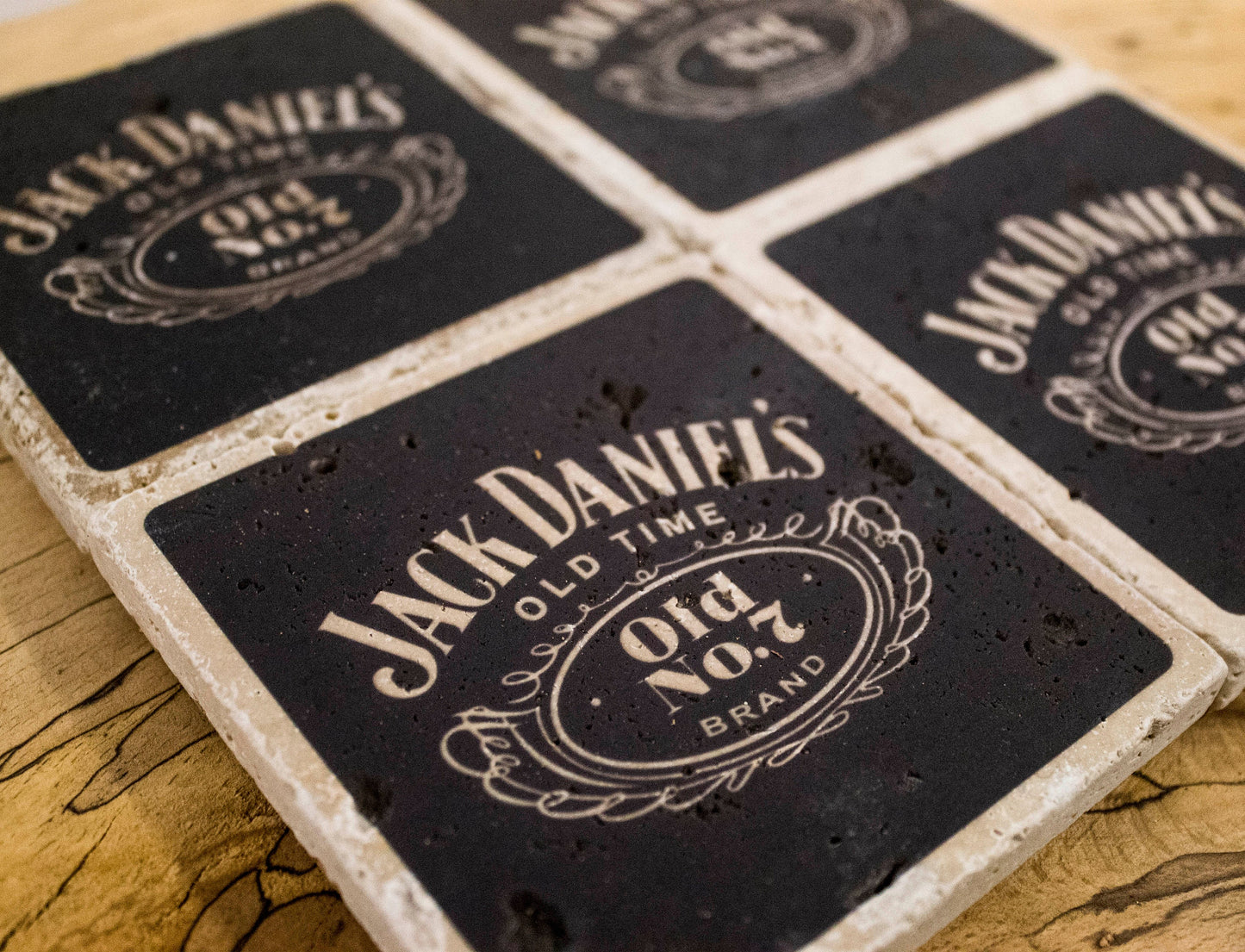 Stone Coasters: Jack Daniels Collection (Set Of 4) | Drinks Coasters