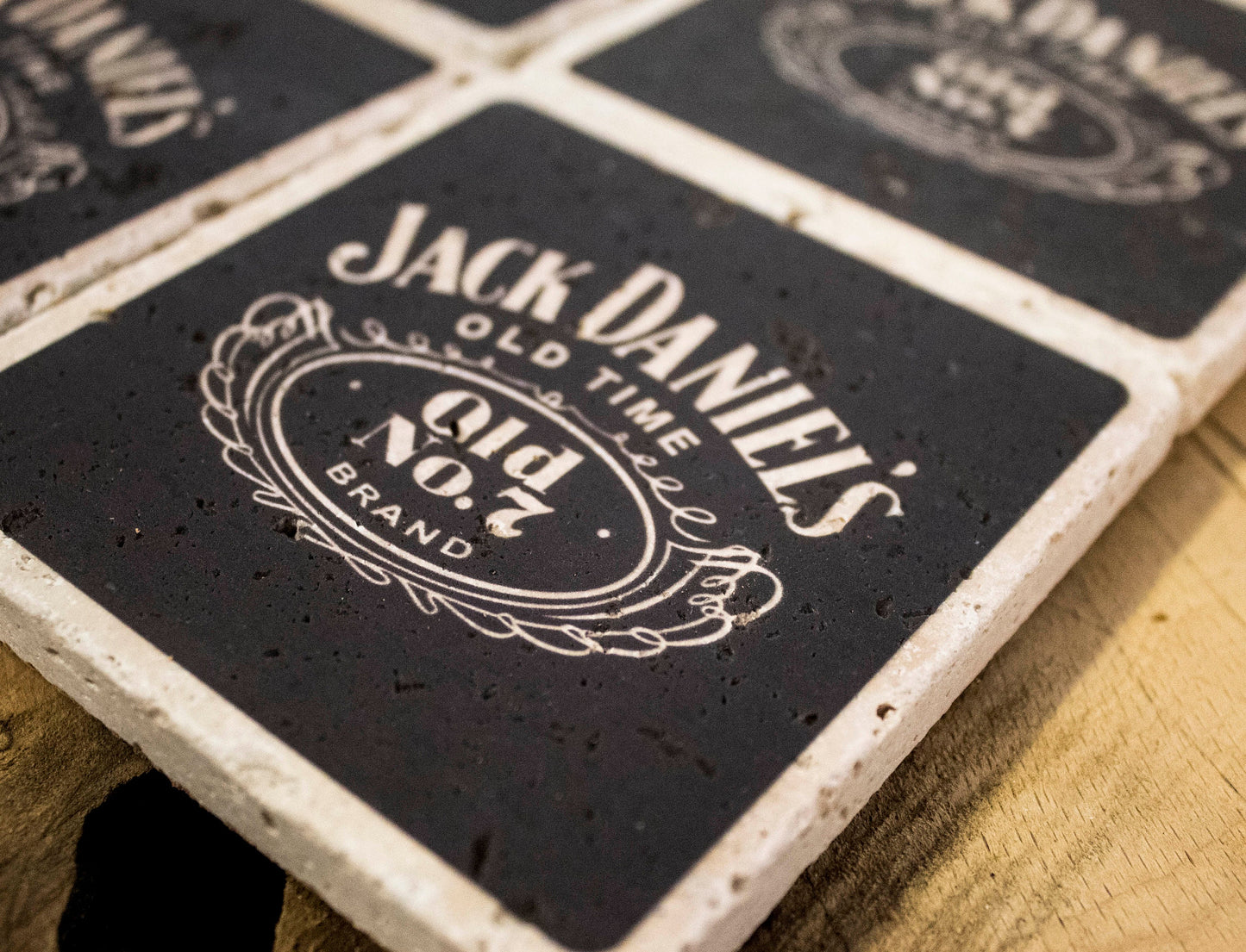 Stone Coasters: Jack Daniels Collection (Set Of 4) | Drinks Coasters