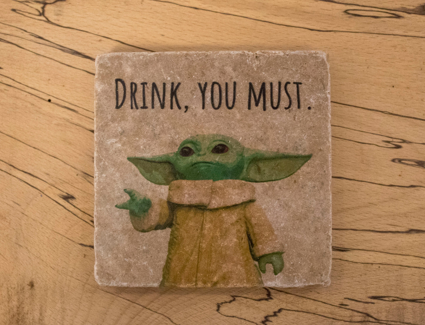 Stone Coasters: Baby Yoda Collection (Set Of 4) | Drink Coasters