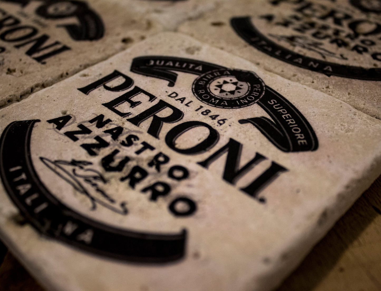 Stone Coasters: Peroni Beer Collection (Set Of 4) | Drink Coasters