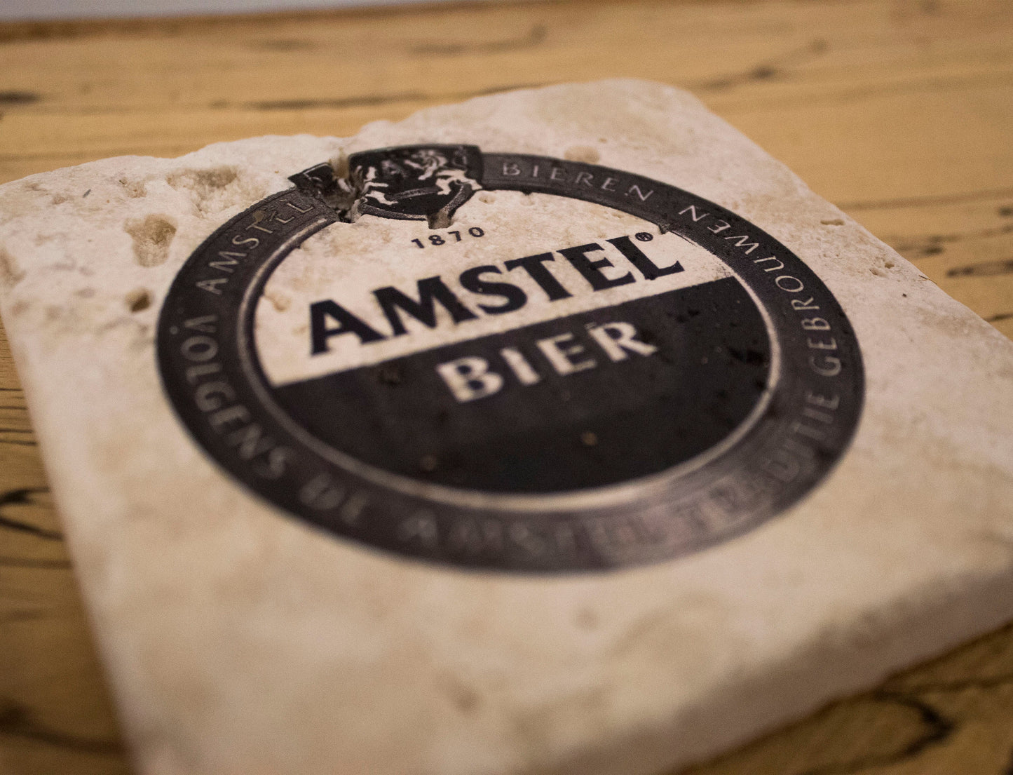 Stone Coasters: Amstel Beer Collection (Set Of 4) | Drink Coasters