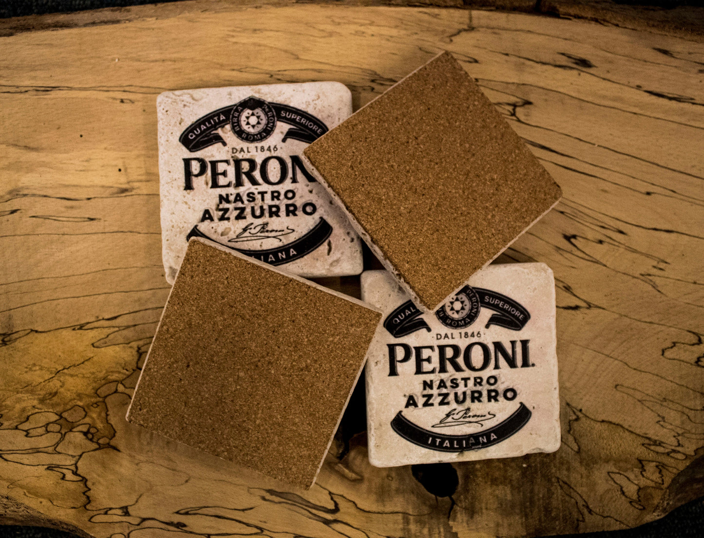 Stone Coasters: Peroni Beer Collection (Set Of 4) | Drink Coasters