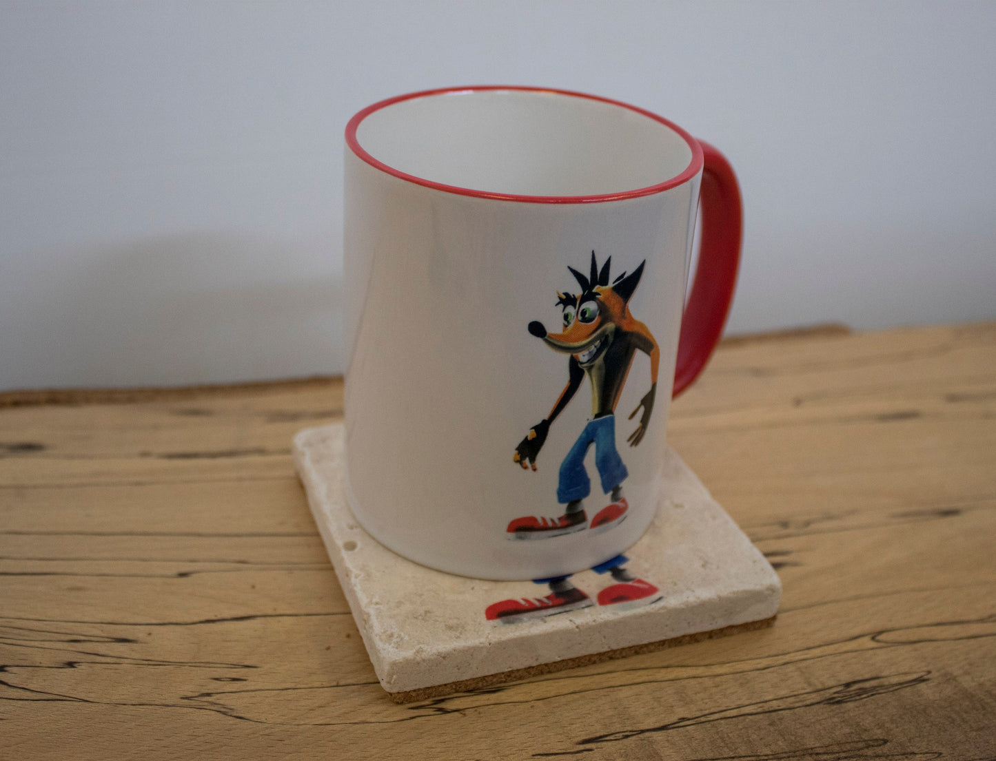 Stone Coasters & Mug Set: Crash Bandicoot | Retro Gaming Gift