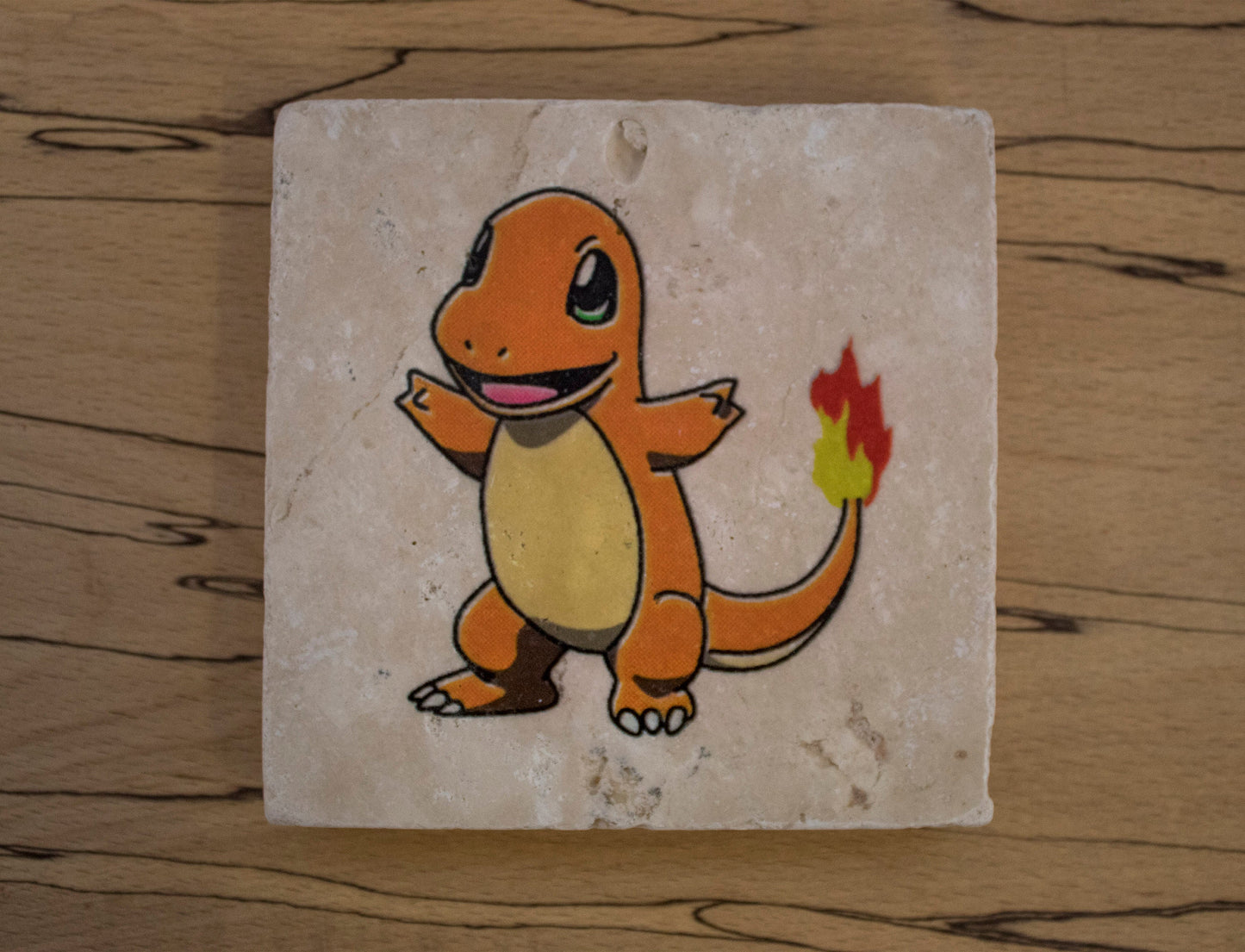 Stone Coasters & Mug Set: Charmander Pokemon | Retro Gaming Gift