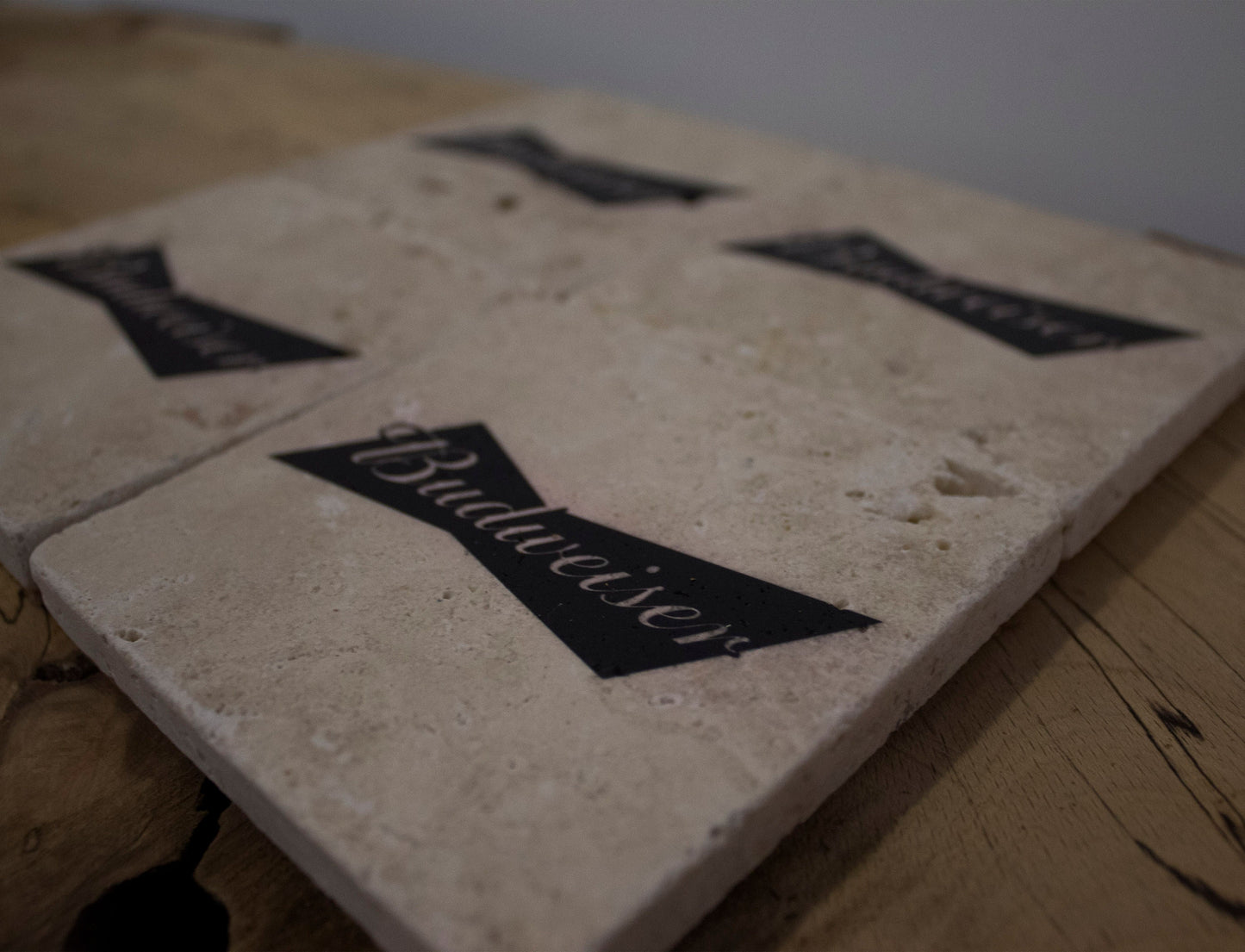 Stone Coasters: Budweiser Beer Collection (Set Of 4) | Drink Coasters