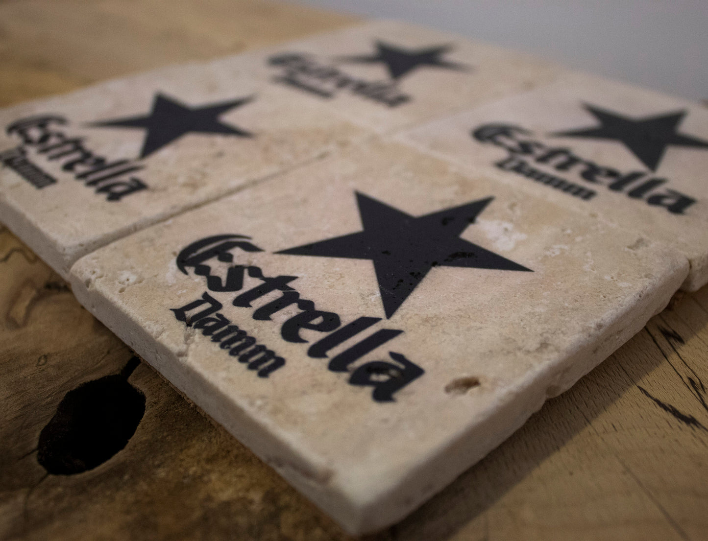 Stone Coasters: Estrella Beer Collection (Set Of 4) | Drink Coasters