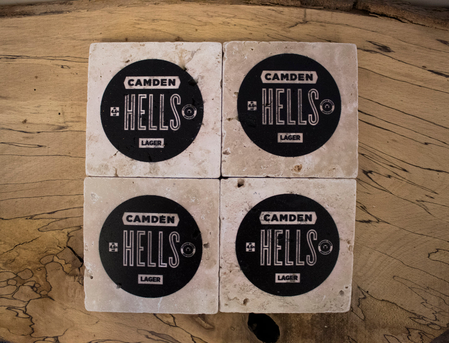 Stone Coasters: Camden Hells Beer Collection (Set Of 4) | Drink Coasters