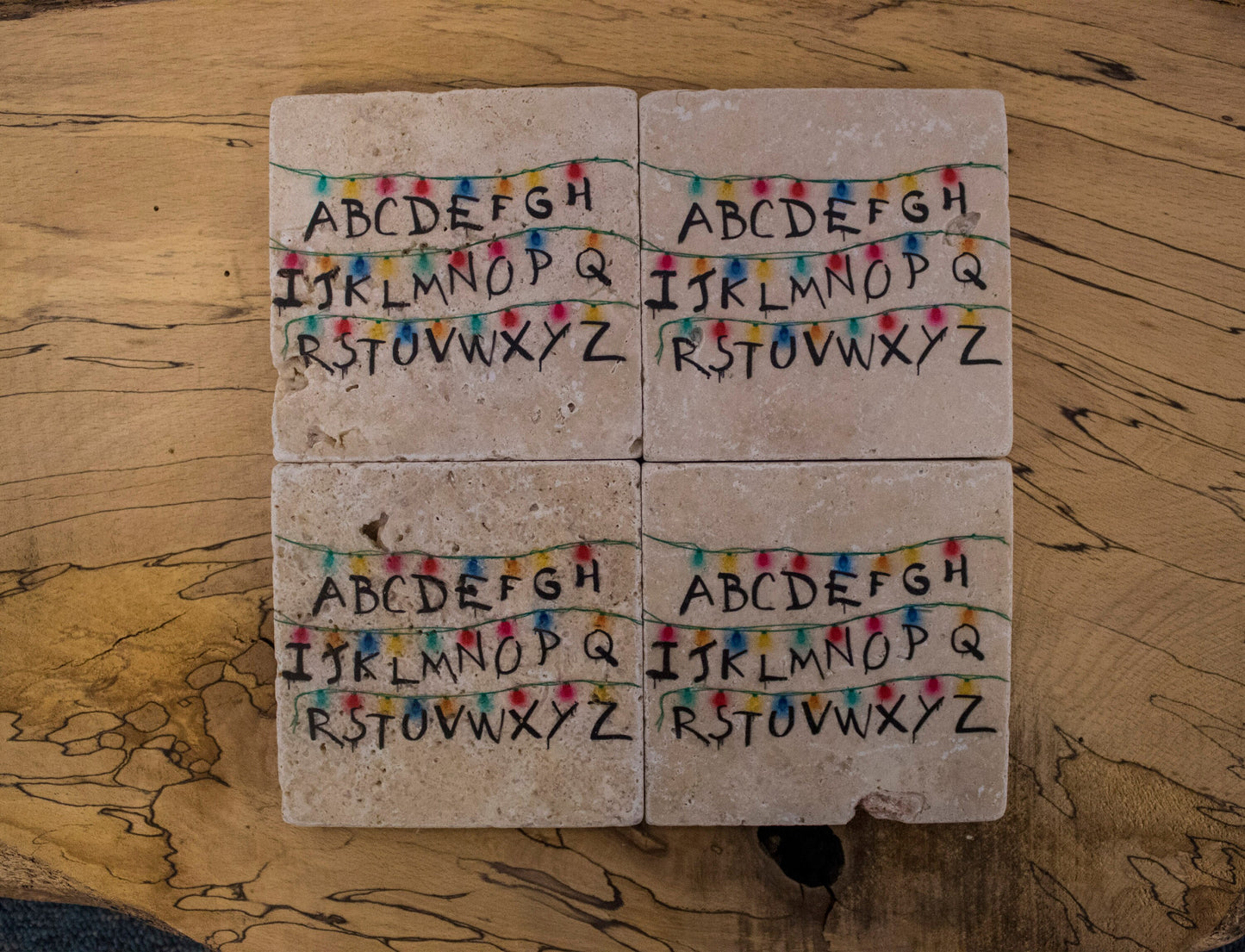 Stone Coasters: Stranger Things Lights Collection (Set Of 4)