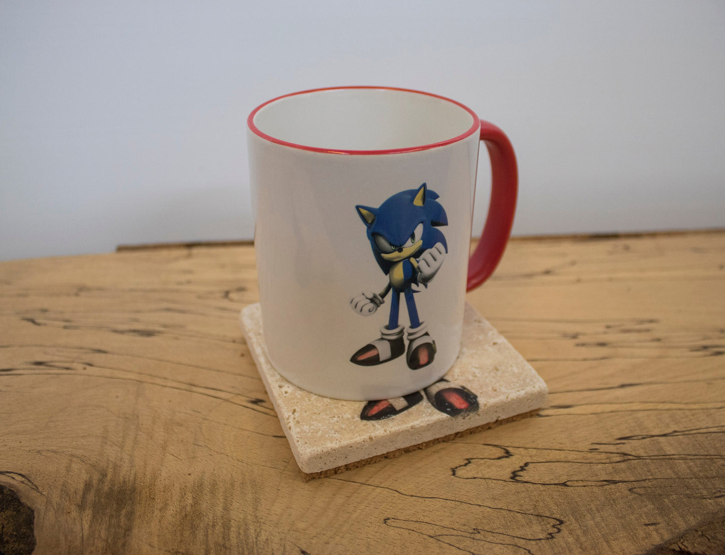 Stone Coasters & Mug Set: Sonic The Hedgehog | Retro Gaming Gift