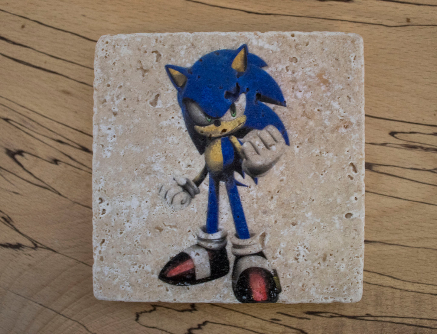 Stone Coasters & Mug Set: Sonic The Hedgehog | Retro Gaming Gift