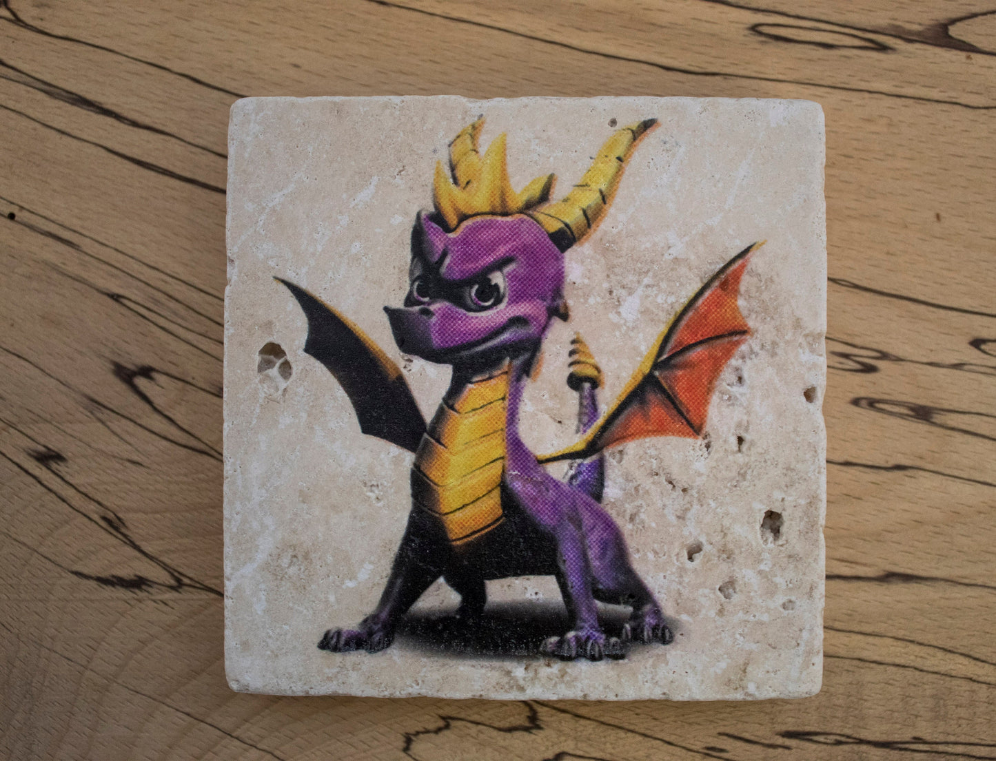 Stone Coasters & Mug Set: Spyro The Dragon | Retro Gaming Gift