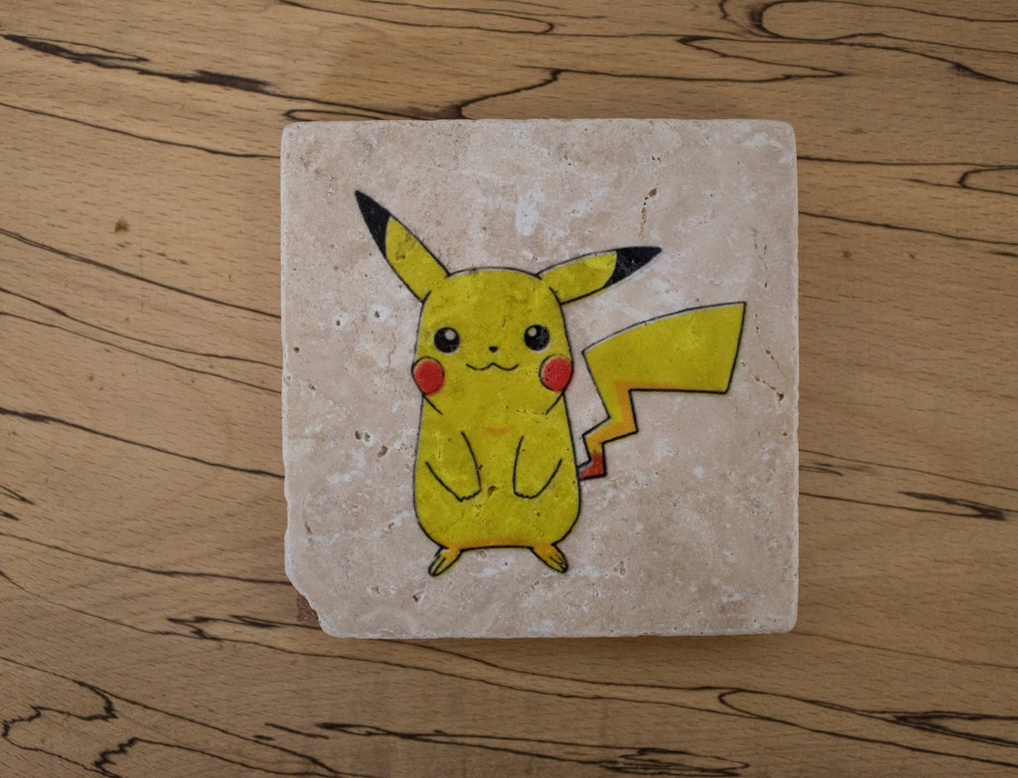 Stone Coasters & Mug Set: Pikachu Pokemon | Retro Gaming Gift