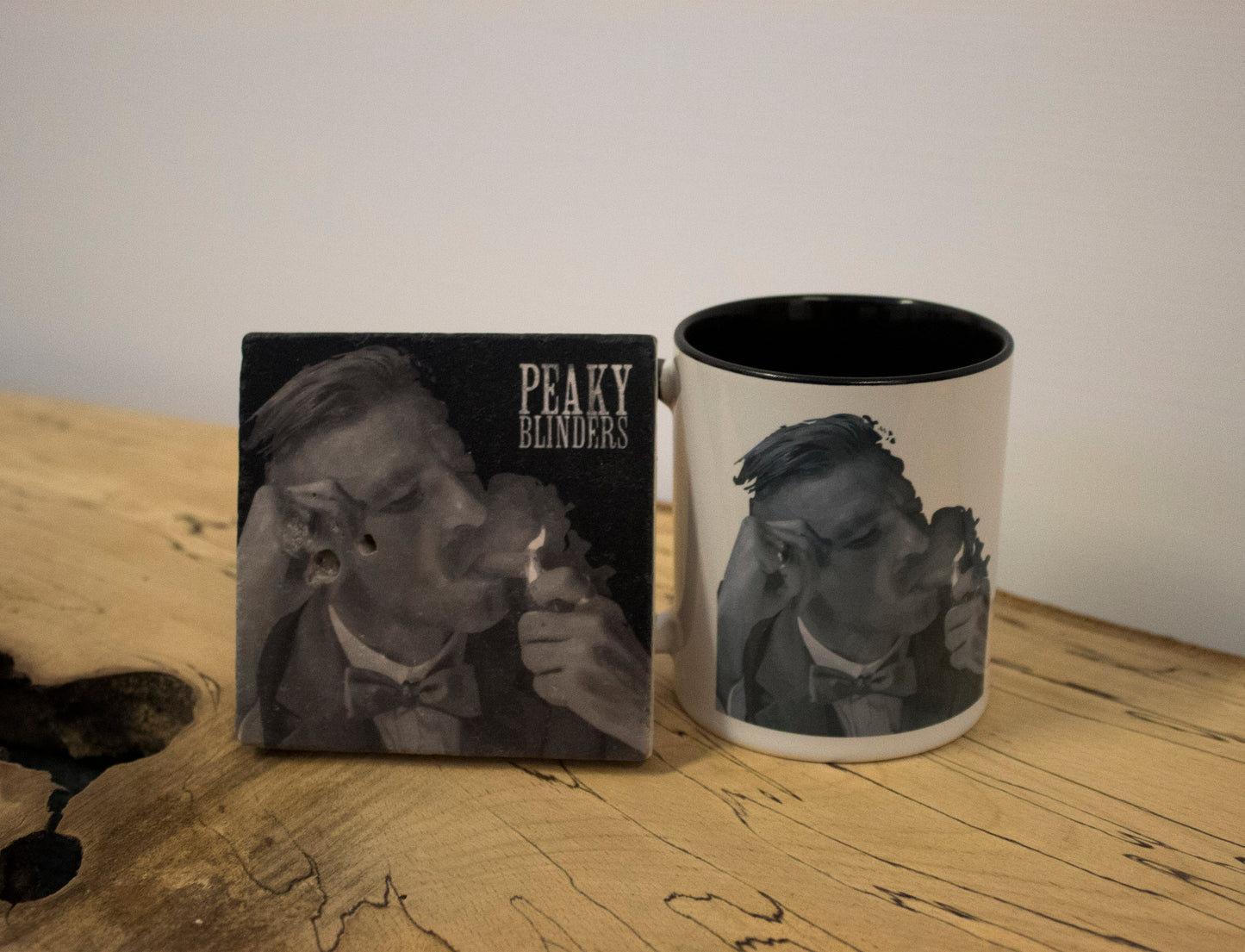 Stone Coasters & Mug Set: Arthur Shelby | Peaky Blinders Gift