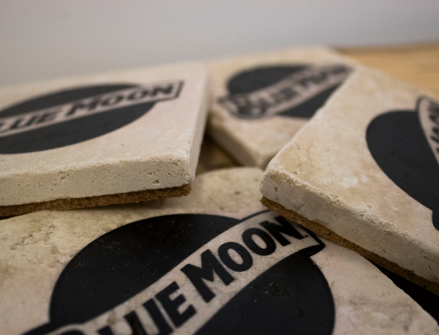 Stone Coasters: Blue Moon Beer Collection (Set Of 4) | Drink Coasters