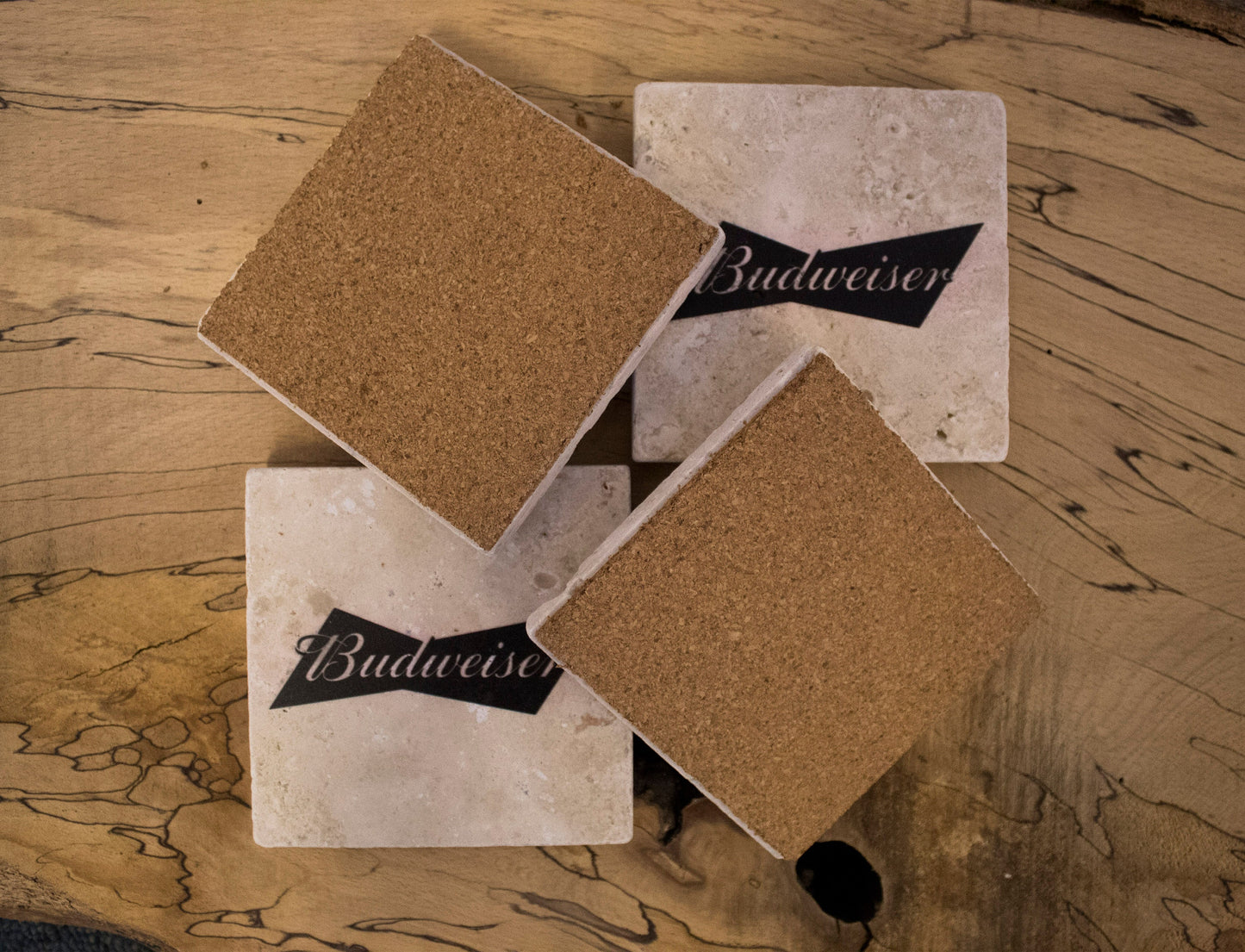 Stone Coasters: Budweiser Beer Collection (Set Of 4) | Drink Coasters