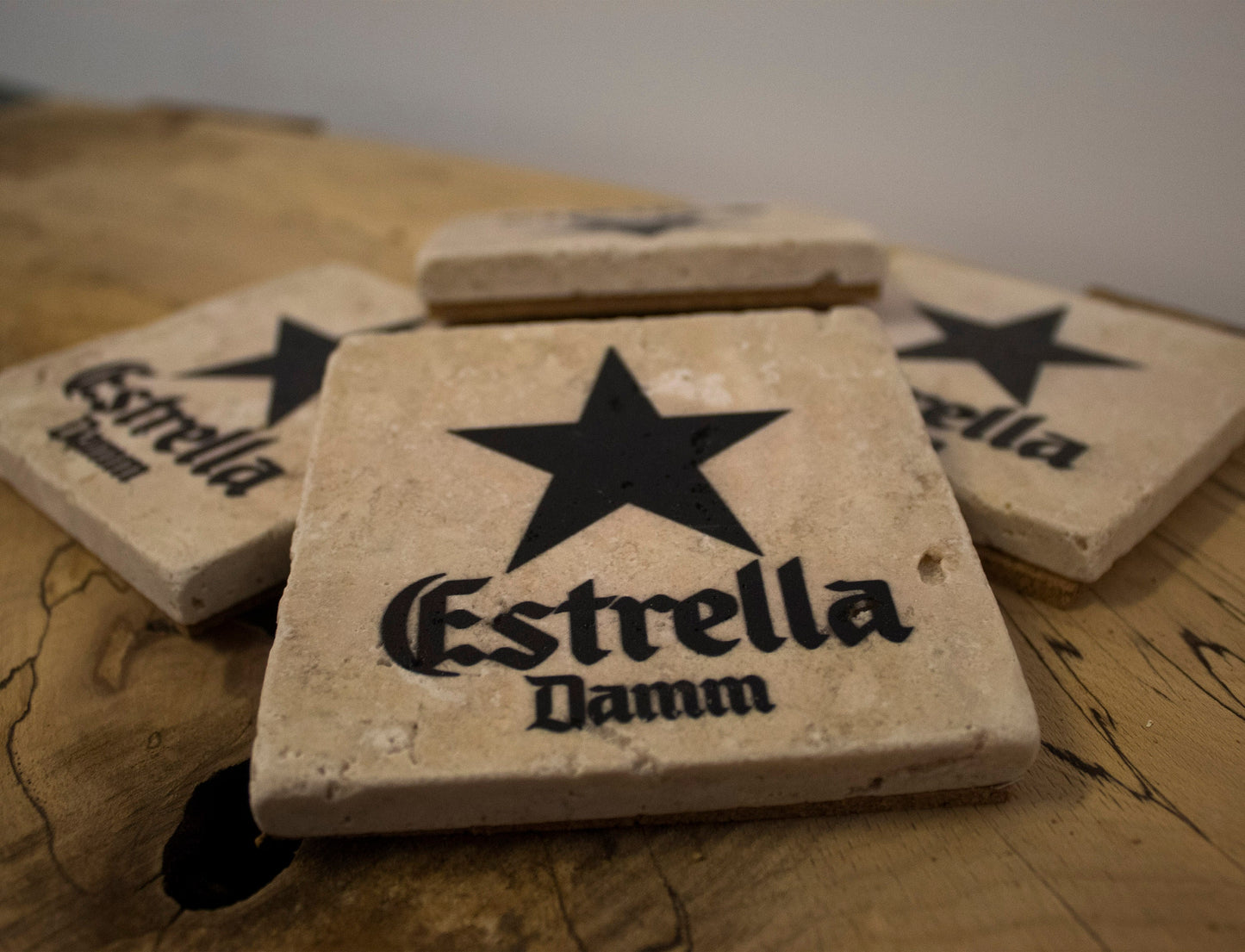 Stone Coasters: Estrella Beer Collection (Set Of 4) | Drink Coasters