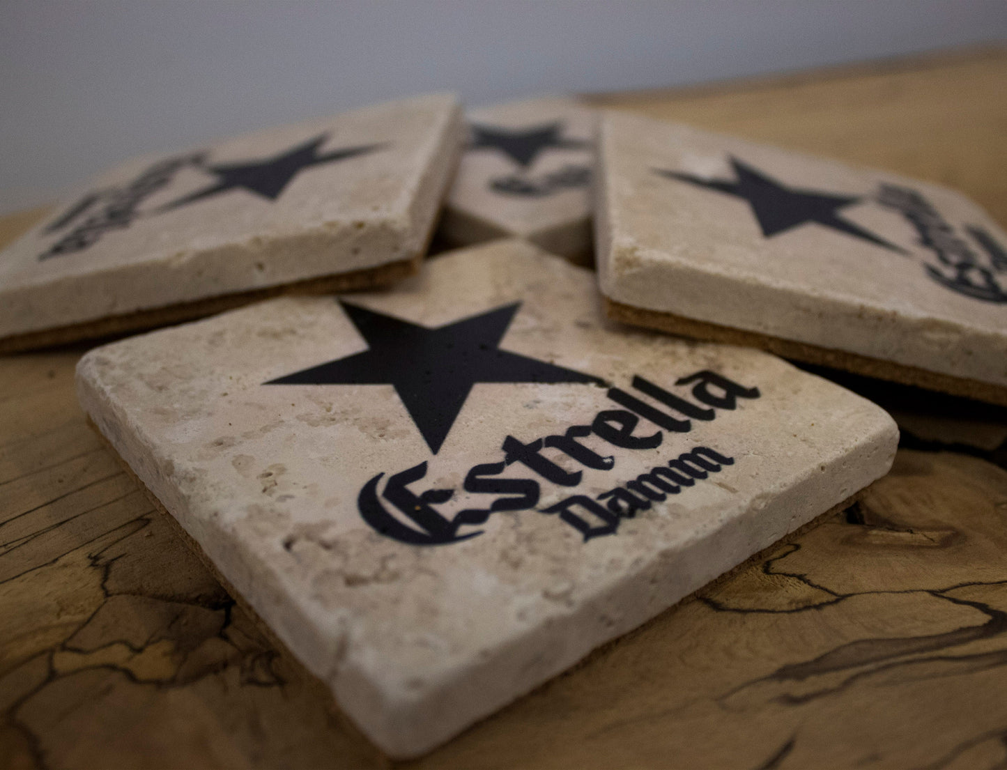 Stone Coasters: Estrella Beer Collection (Set Of 4) | Drink Coasters