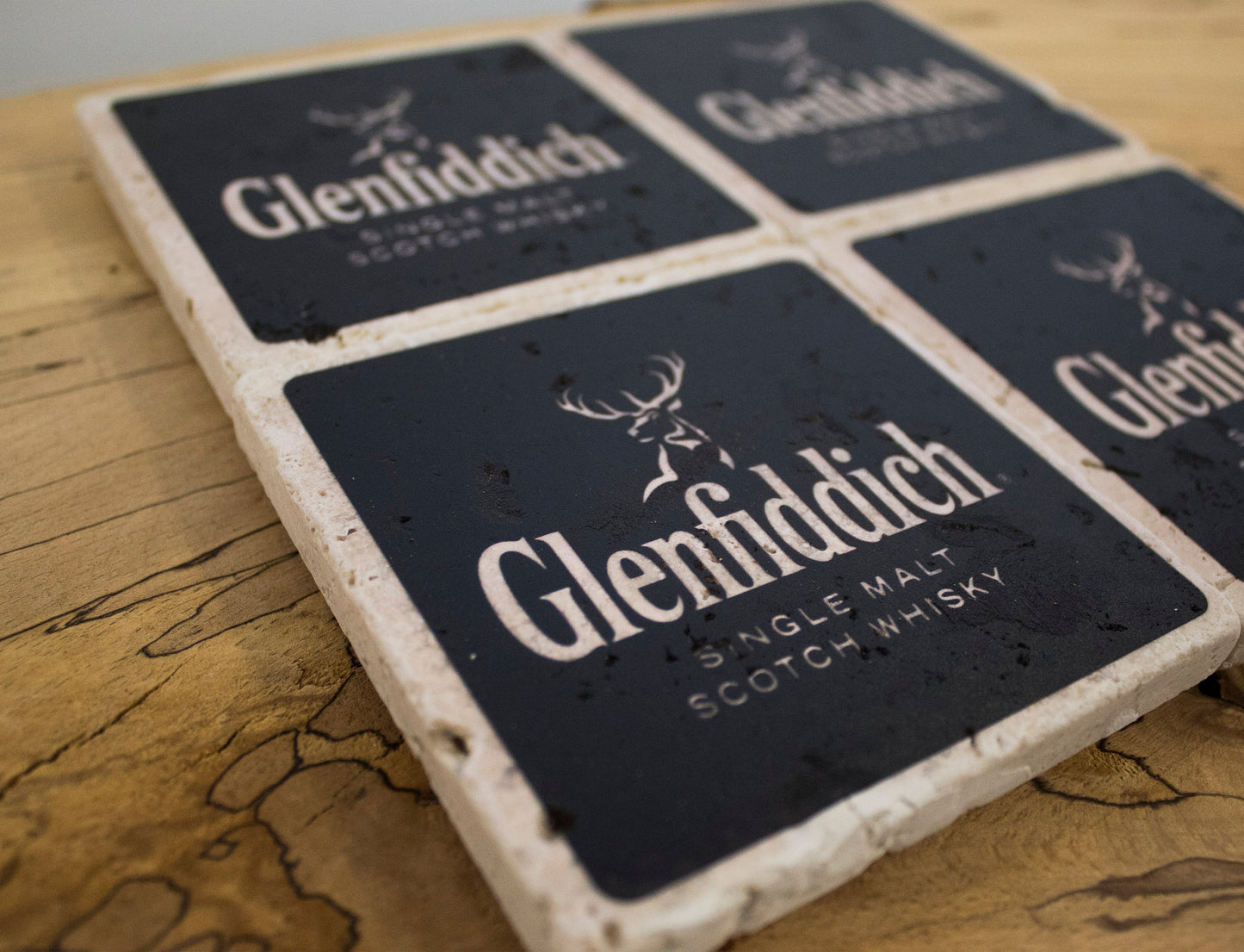 Stone Coasters: Glenfiddich Whiskey Collection (Set Of 4)