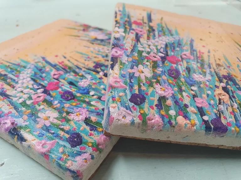 Stone Coasters: Spring - Artwork by Katie Goddard (Set of 4)