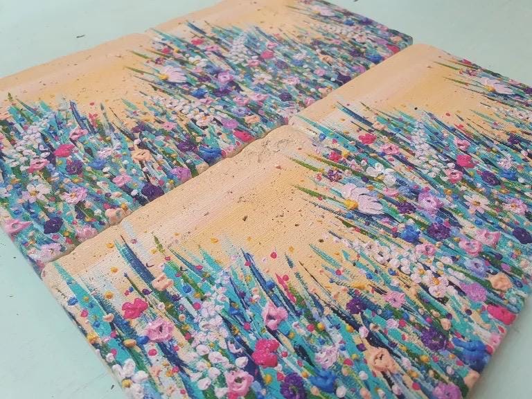 Stone Coasters: Spring - Artwork by Katie Goddard (Set of 4)
