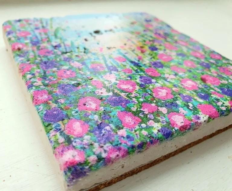 Stone Coasters: Daisy - Artwork by Katie Goddard (Set of 4)