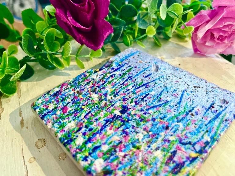 Stone Coasters: Sweetpea - Artwork by Katie Goddard (Set of 4)