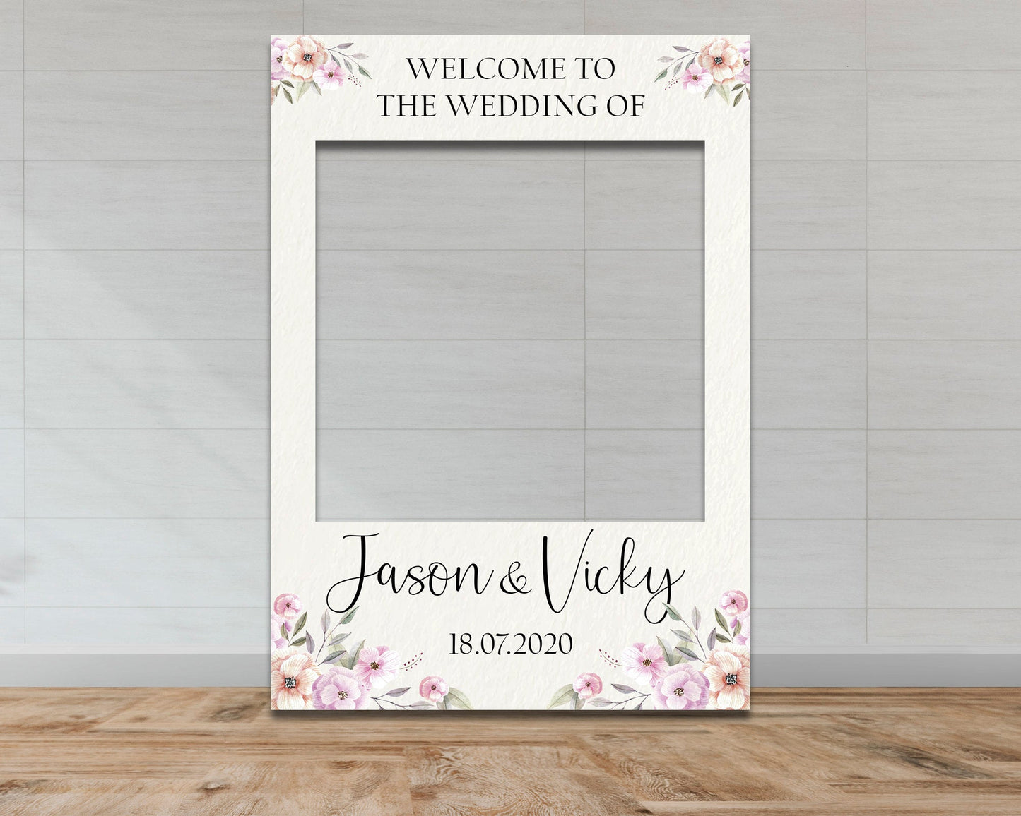 Wedding Selfie Frame - Flower Style-Selfie Frames