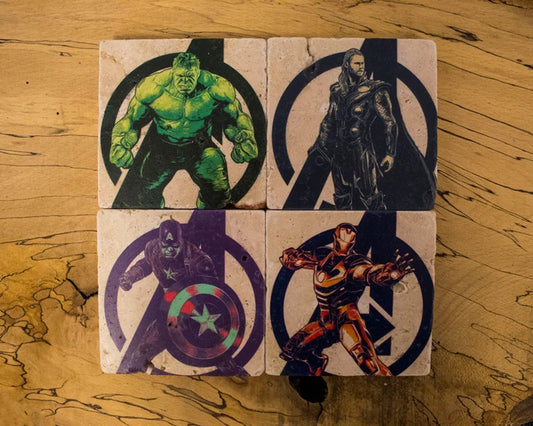 Marvel Avengers Collection Stone Coasters (Set Of 4)