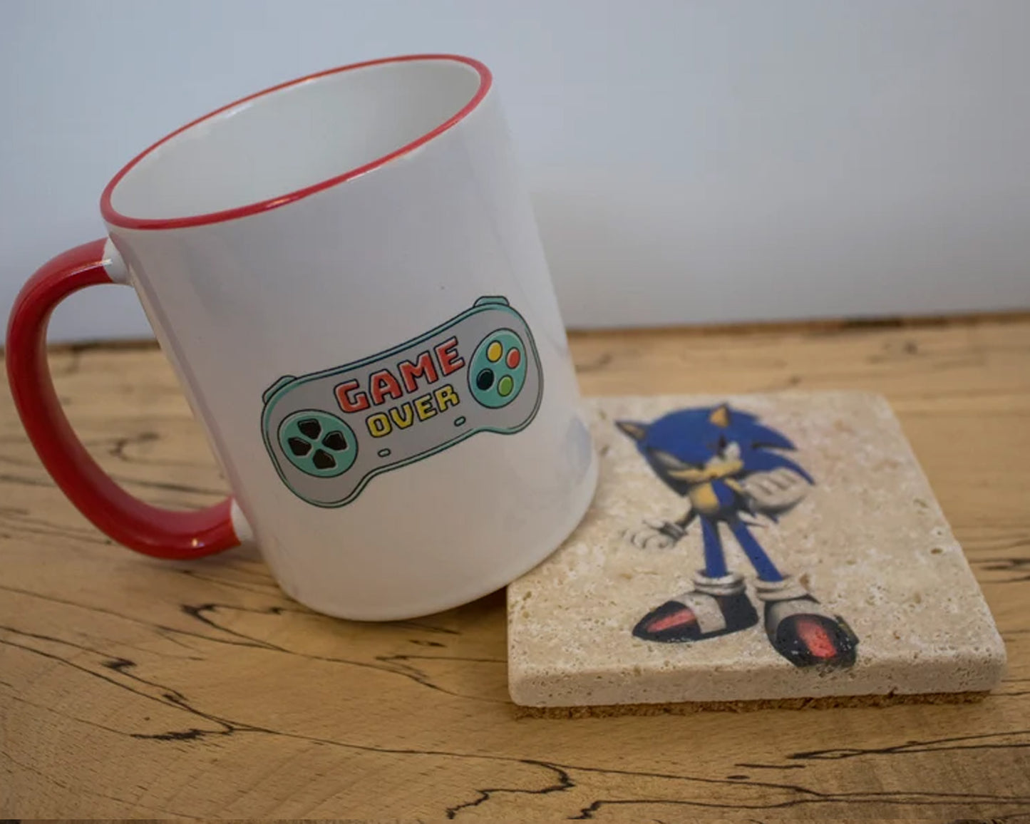 Sonic The Hedgehog Stone Coasters & Mug Set