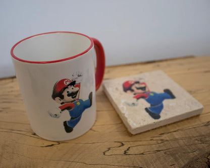 Mario Stone Coasters & Mug Set