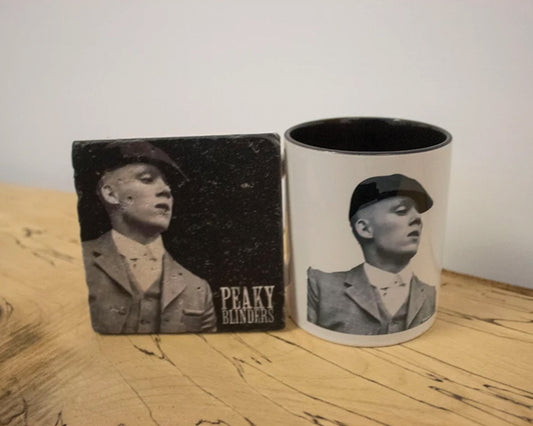 John Shelby Peaky Blinders Stone Coasters & Mug Set