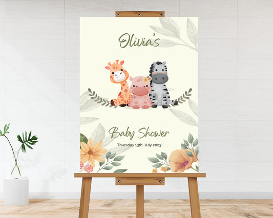 Baby Animals,  Baby Shower, Welcome Board