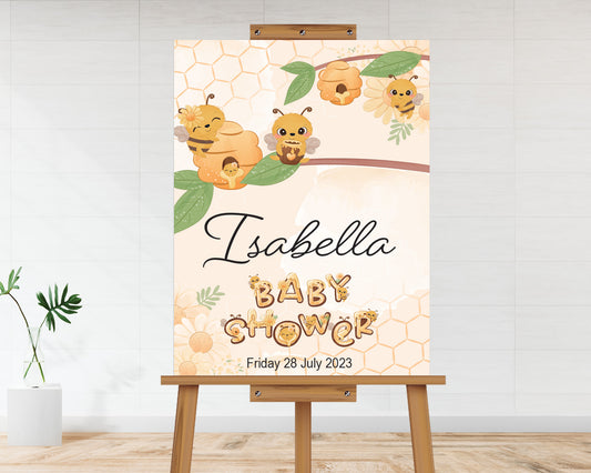 Bumble Bee Baby Shower Welcome Board