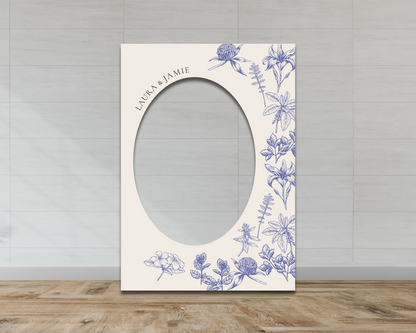 Blue & White Chinoiserie Wedding Selfie Frame