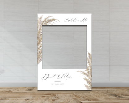 Boho Pampas Wedding Selfie Frame