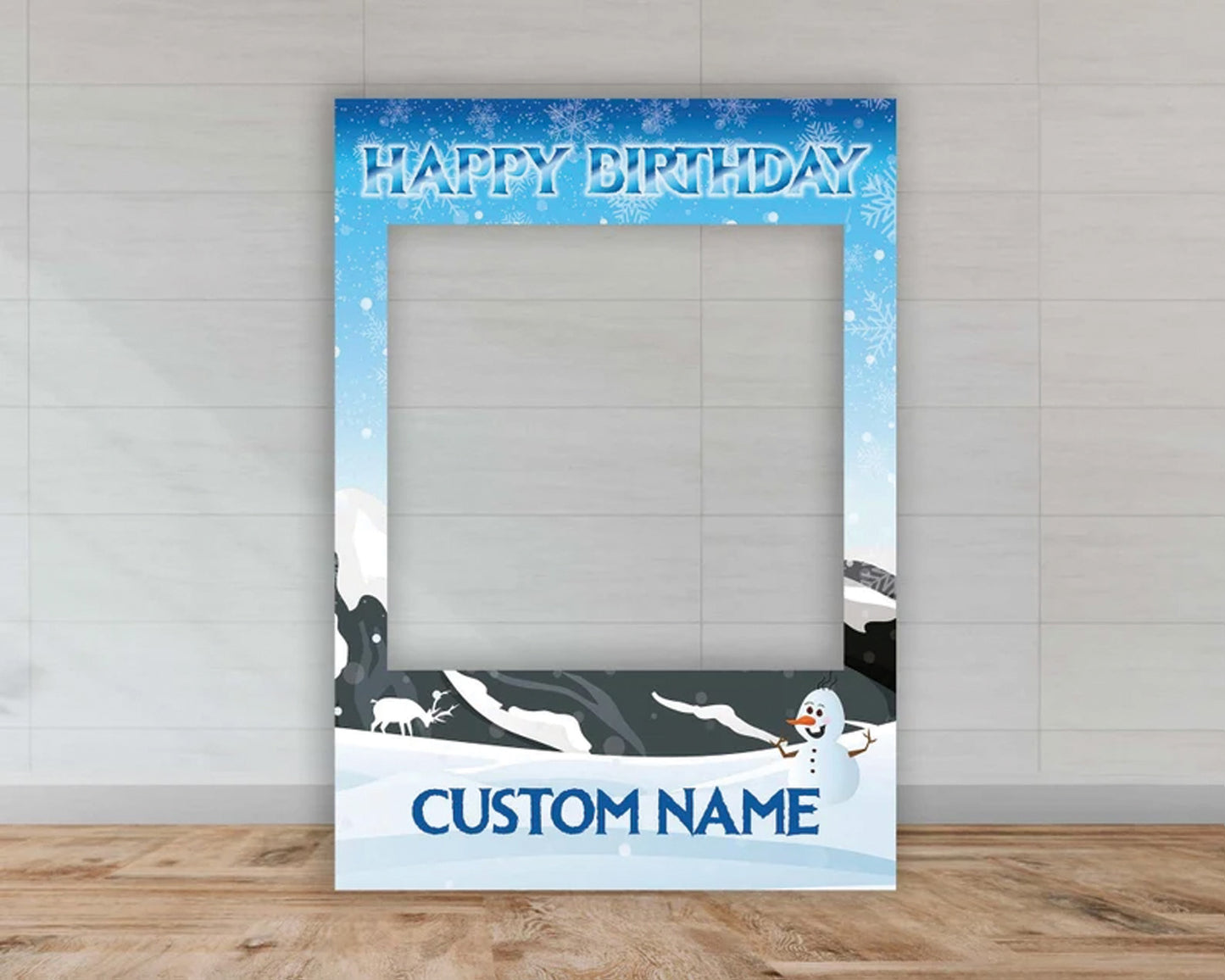 Frozen Inspired Landscape or Portrait Selfie Frame