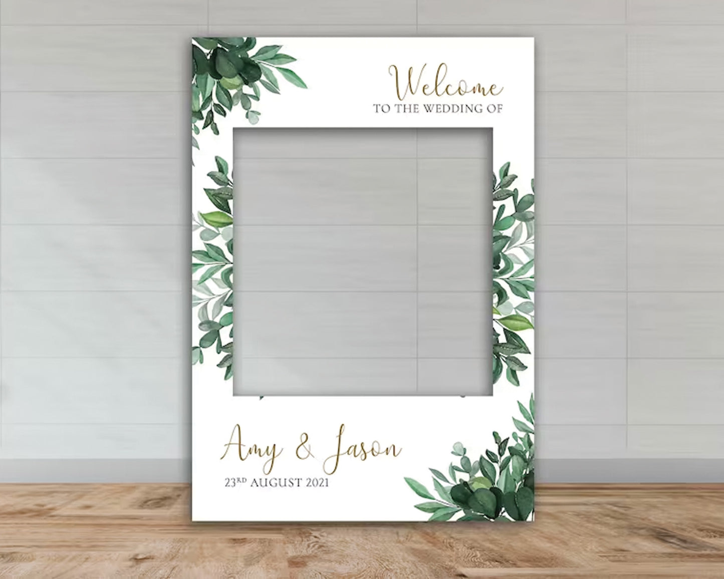Customisable Floral and Green Leaves Wedding