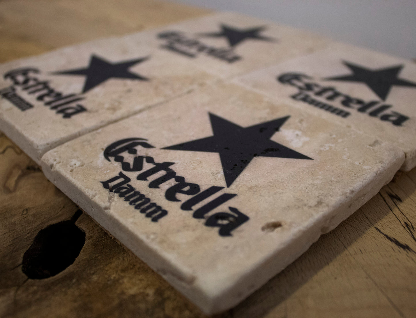 Estrella Beer Collection Stone Coasters (Set Of 4)