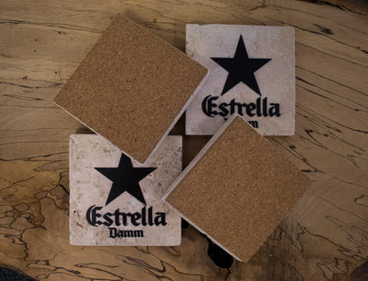 Estrella Beer Collection Stone Coasters (Set Of 4)