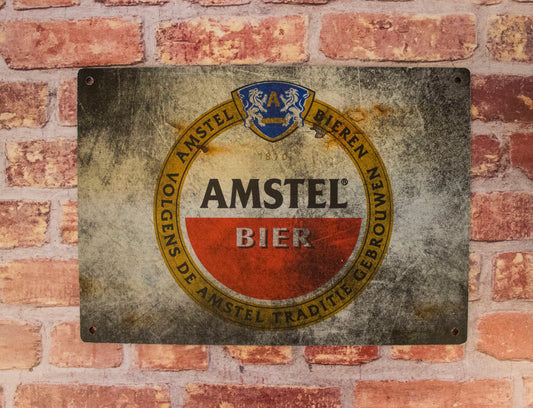 Amstel Beer Metal Sign