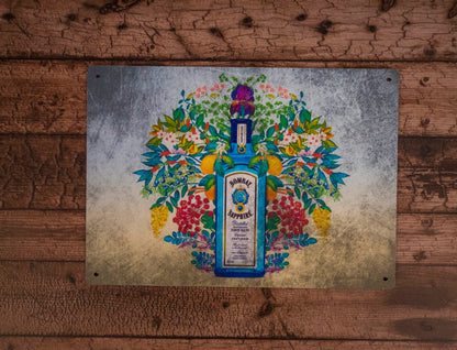 Bombay Sapphire Metal Sign