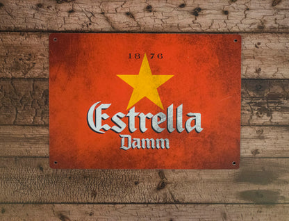 Estrella Metal Sign