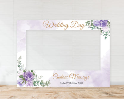 Purple Roses Wedding Landscape or Portrait Selfie Frame